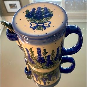 Polish Pottery 4 pc Tea Infuser Mug 14oz
